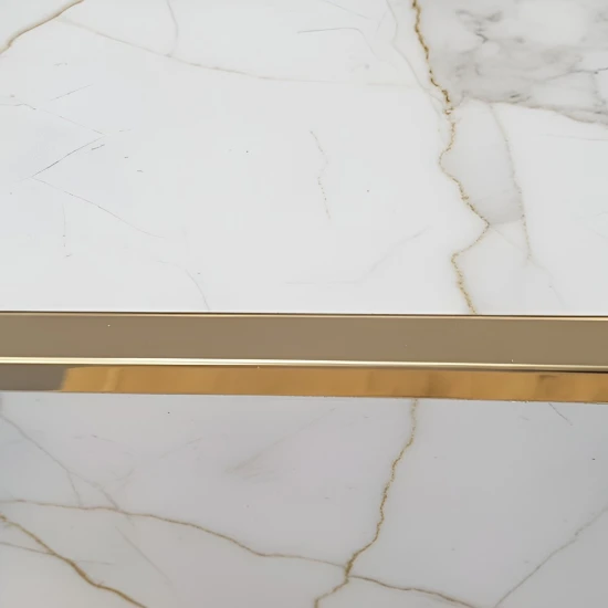 Terminație pătrată gresie faianță 12 x 12 x 2700 mm din inox auriu lucios