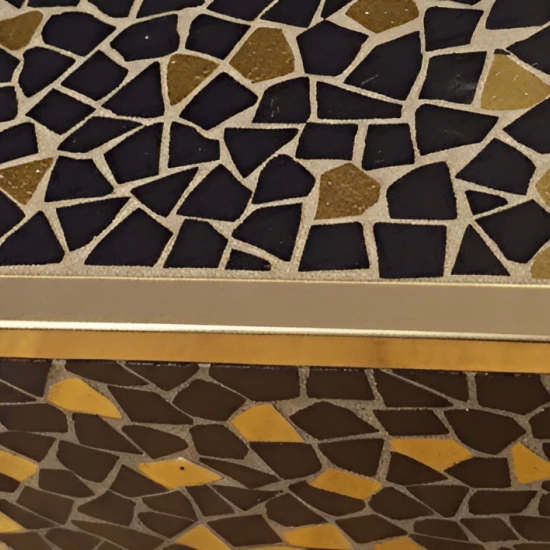 Terminație pătrată gresie faianță 12 x 12 x 2700 mm din inox auriu lucios