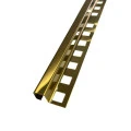Profil colt exterior patrat 12 x 12 mm gresie si faianta auriu oglinda