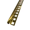 Profil colt exterior patrat 12 x 12 mm gresie si faianta auriu oglinda