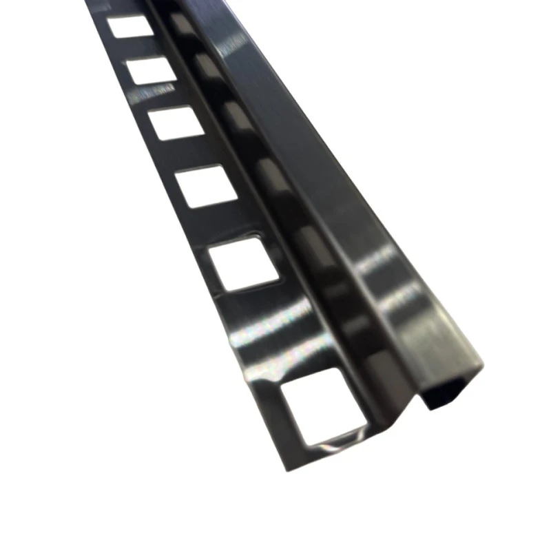 Profil colt exterior 12 x 12 mm gresie faianta negru periat