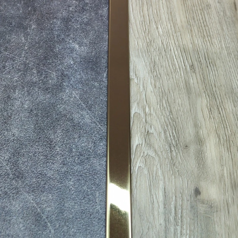 Profil trecere T inox 15x9x2700 mm auriu lucios - la nivel