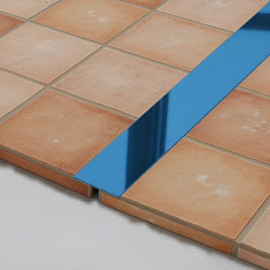 Platbanda albastru lucios 20×2700×0.6 mm, inox, profil decorativ – PP20ALO