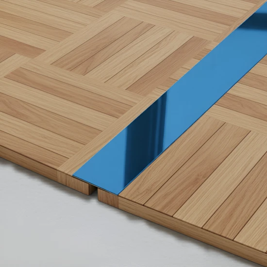 Platbanda albastru lucios 20×2700×0.6 mm, inox, profil decorativ – PP20ALO