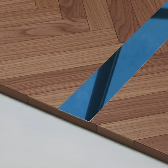 Platbanda albastru lucios 30X2700X0.6 mm, inox, profil decorativ - PP30ALO