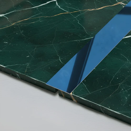 Platbanda albastru lucios 30X2700X0.6 mm, inox, profil decorativ - PP30ALO