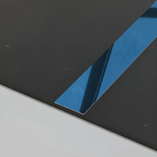 Platbanda albastru lucios 30X2700X0.6 mm, inox, profil decorativ - PP30ALO