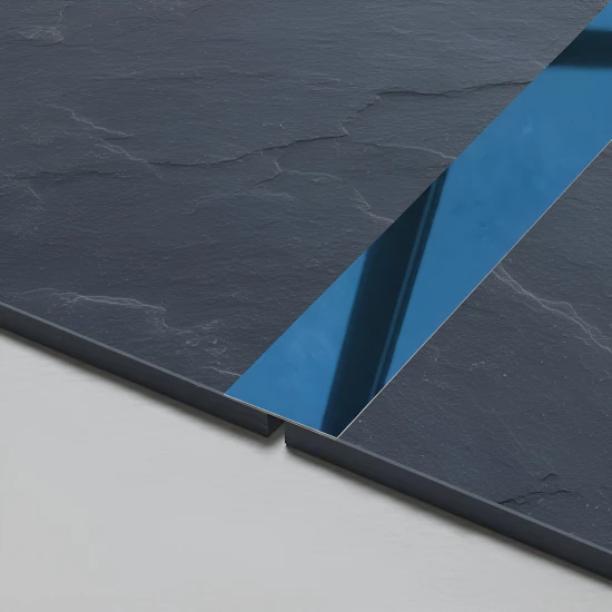 Platbanda albastru lucios 30X2700X0.6 mm, inox, profil decorativ - PP30ALO