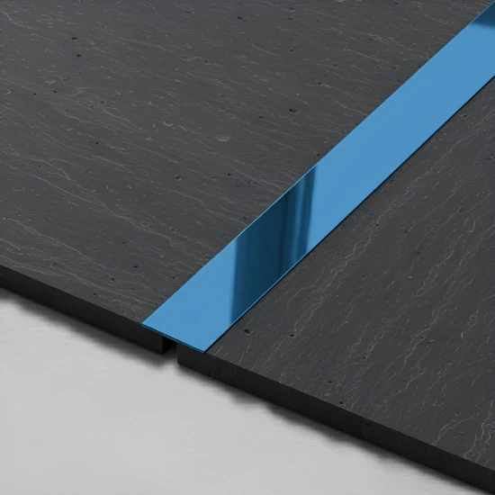 Platbanda albastru lucios 15x2700x0.6 mm, inox, profil decorativ