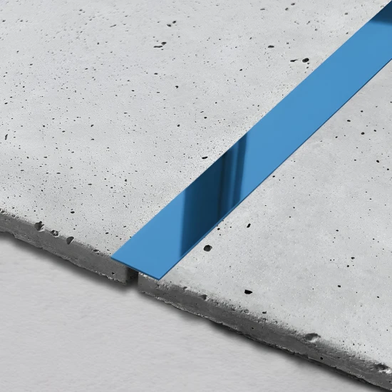 Platbanda albastru lucios 15x2700x0.6 mm, inox, profil decorativ