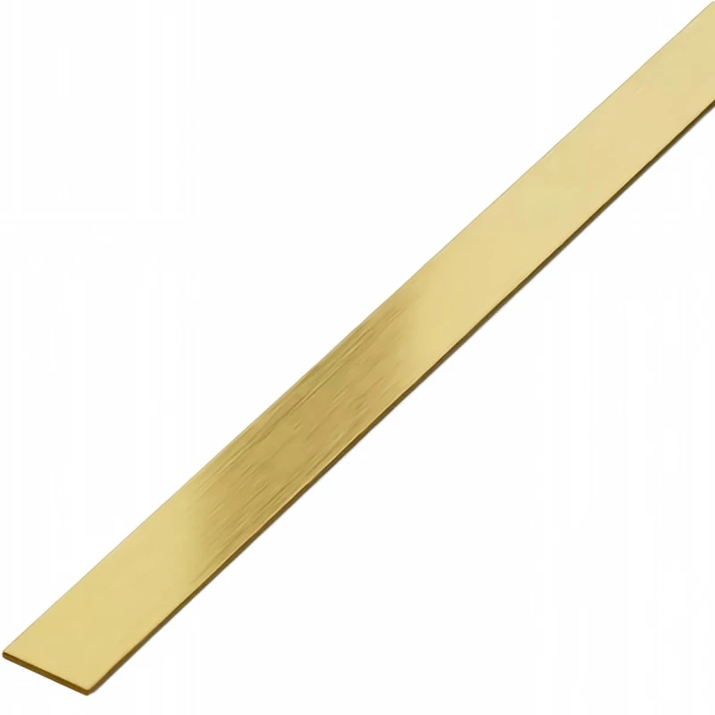 Platbanda Inox Auriu Mat 10 mm x 0.6 mm x 2700 mm