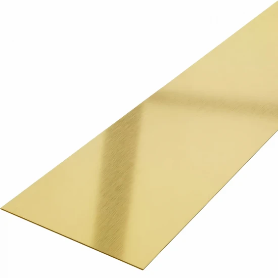 Platbanda inox aurie mat 80 mm x 0.6 mm x 2700 mm