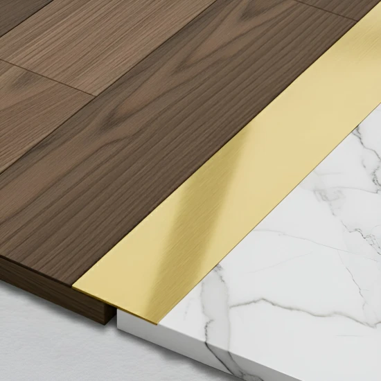 Platbanda Inox Auriu Mat 40x2700x0.6 mm - Profil Decorativ Premier Decor