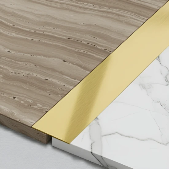 Platbanda Inox Auriu Mat 40x2700x0.6 mm - Profil Decorativ Premier Decor