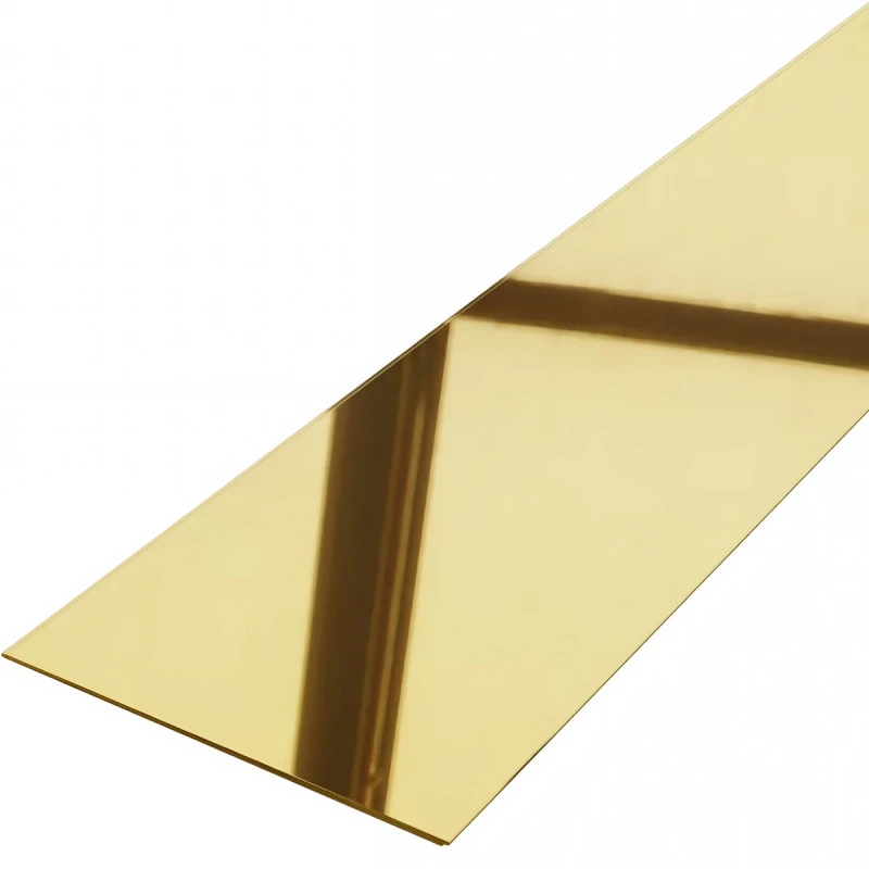 Platbanda inox auriu lucios 150 mm x 0.6 mm x 2700 mm