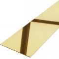 Platbanda inox aurie lucioasa 200 mm x 0.6 mm x 2700 mm