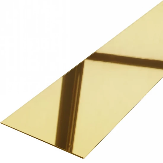 Platbanda Inox Auriu Lucios 80mm x 0.6mm x 2700mm