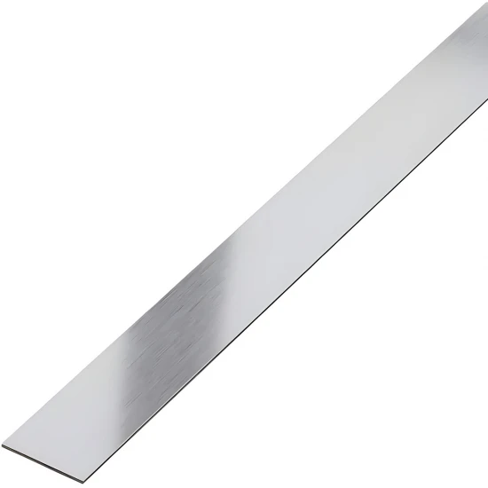 Platbanda inox crom periat 15 mm x 2700 mm x 0.6 mm, profil decorativ