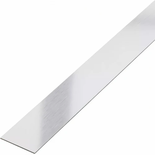 Platbanda inox crom periat 20 mm x 2700 mm x 0.6 mm, profil decorativ