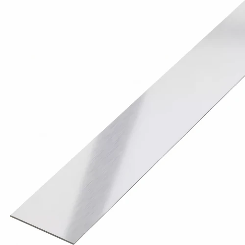 Platbanda inox crom periat 30 mm x 2700 mm x 0.6 mm, profil decorativ