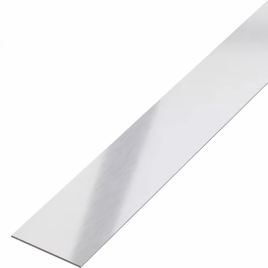 Platbanda inox crom periat 30 mm x 2700 mm x 0.6 mm, profil decorativ