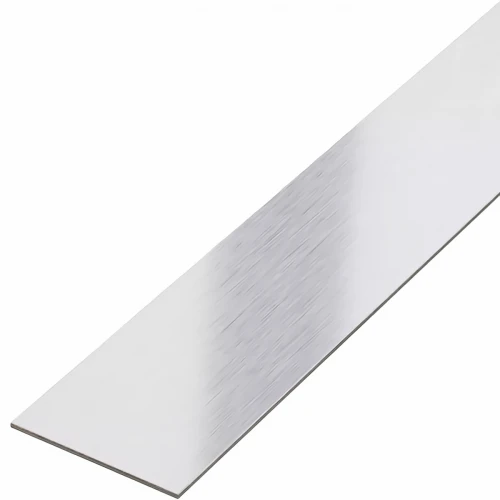 Platbanda crom brushed, 50x2700x0.6 mm, inox, profil decorativ