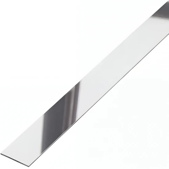 Platbanda crom lucios, 15x2700x0.6 mm, inox, profil decorativ
