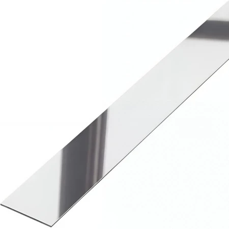 Platbanda inox crom lucios 20 mm x 2700 mm x 0.6 mm, profil decorativ