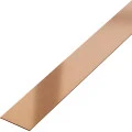 Platbanda inox, cupru periat, 20 mm x 0.6 mm x 2700 mm