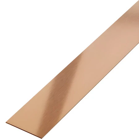 Platbanda inox, cupru periat 30 mm x 0.6 mm x 2700 mm