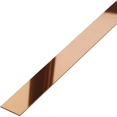Platbanda cupru oglinda, 15x2700x0.6 mm, inox, profil decorativ