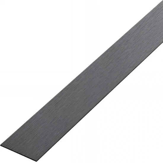 Platbanda negru periat, 20x2700x0.6 mm, inox, profil decorativ
