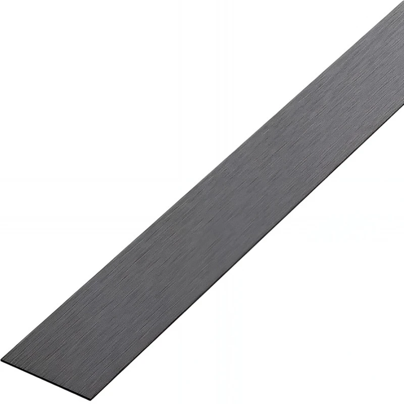 Platbanda negru periat, 20x2700x0.6 mm, inox, profil decorativ