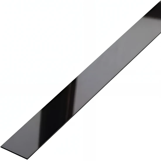 Platbanda negru oglinda, 15x2700x0.6 mm, inox, profil decorativ