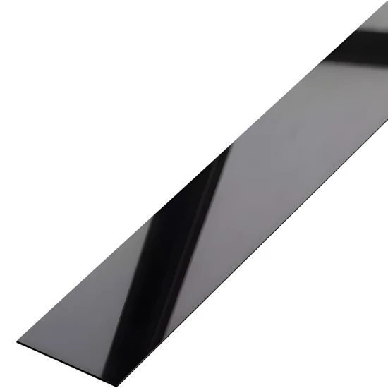 Platbanda negru oglinda, 30x2700x0.6 mm, inox, profil decorativ