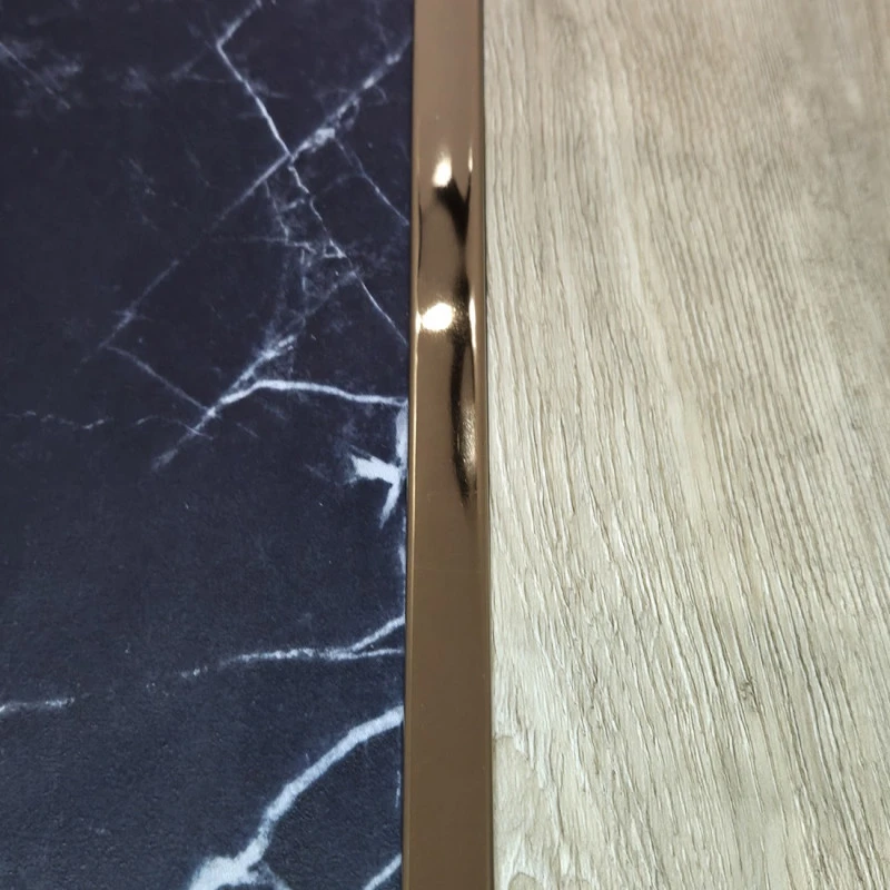 Profil trecere T inox 15x9x2700 mm auriu lucios - la nivel