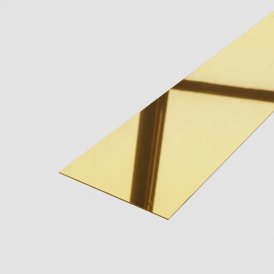 Platbanda inox auriu lucios 150 mm x 0.6 mm x 2700 mm