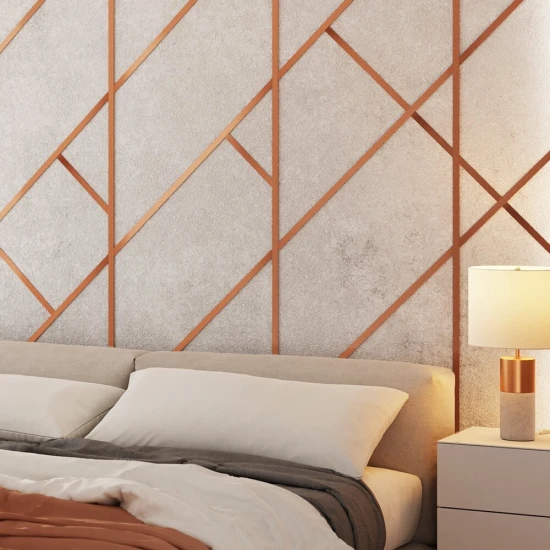 Platbanda inox, cupru periat, 20 mm x 0.6 mm x 2700 mm