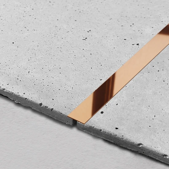 Platbanda inox, cupru lucios, 20 mm x 0.6 mm x 2700 mm