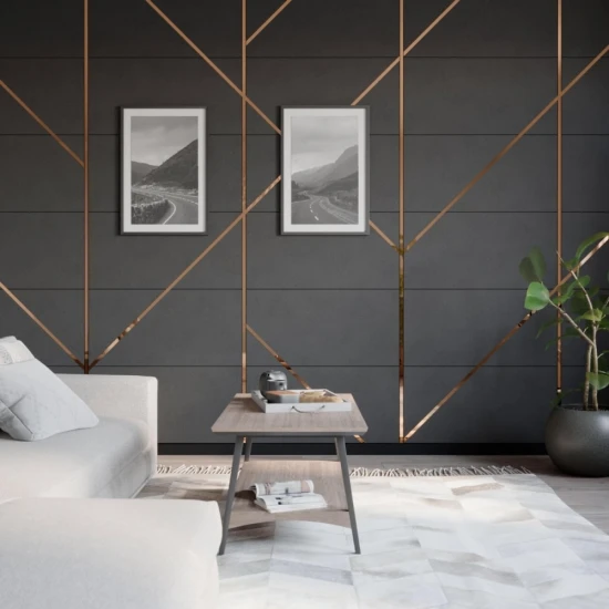 Platbanda inox, cupru lucios, 20 mm x 0.6 mm x 2700 mm