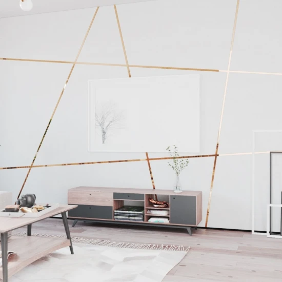 Platbanda inox, cupru lucios, 20 mm x 0.6 mm x 2700 mm