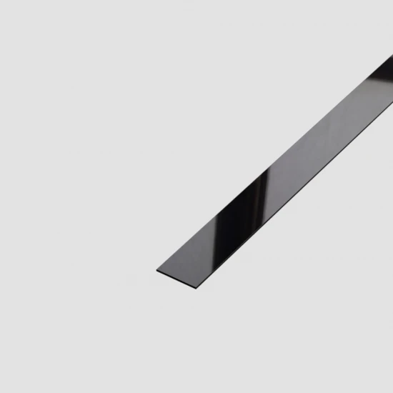 Platbanda inox negru lucios 20 x 2700 x 0.6 mm, profil decorativ