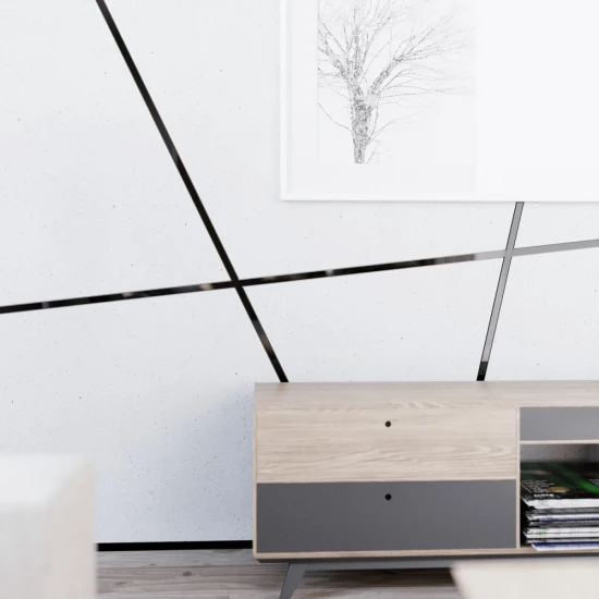 Platbanda inox negru lucios 20 x 2700 x 0.6 mm, profil decorativ