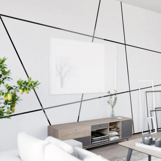 Platbanda inox negru lucios 20 x 2700 x 0.6 mm, profil decorativ