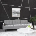 Platbanda inox crom periat 30 mm x 2700 mm x 0.6 mm, profil decorativ