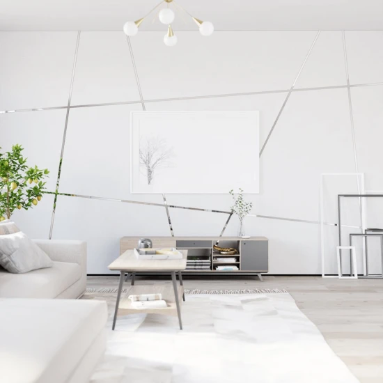 Platbanda inox crom lucios 30 mm x 2700 mm x 0.6 mm, profil decorativ