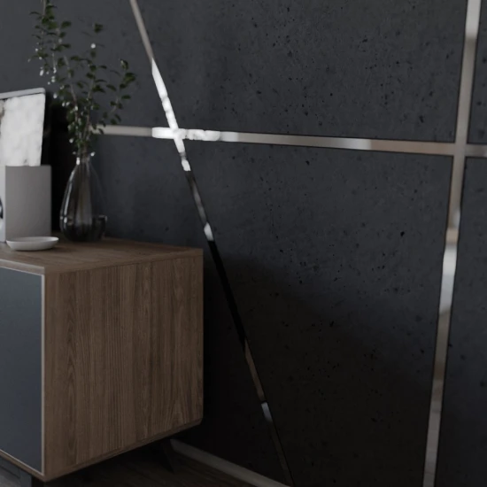 Platbanda inox crom lucios 30 mm x 2700 mm x 0.6 mm, profil decorativ