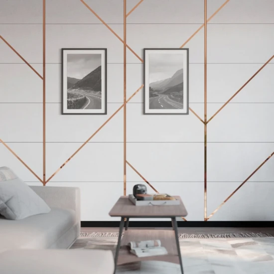 Platbanda inox, cupru lucios, 30 mm x 0.6 mm x 2700 mm