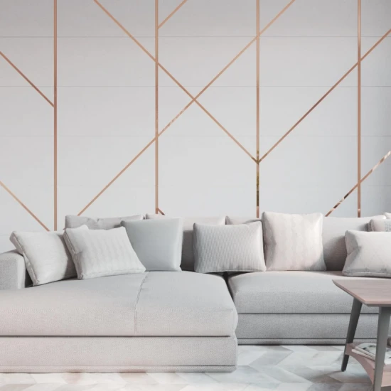 Platbanda inox, cupru lucios, 30 mm x 0.6 mm x 2700 mm