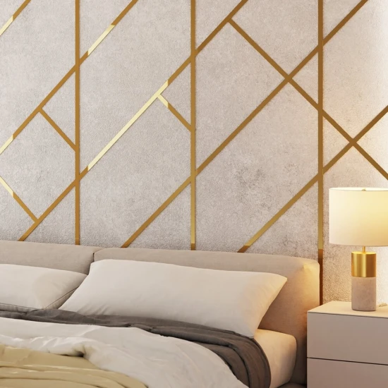 Platbanda inox auriu lucios 50 mm x 0.6 mm x 2700 mm